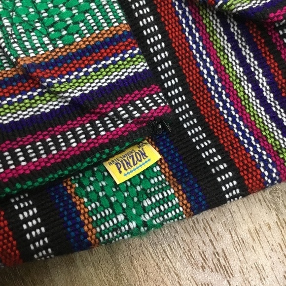 ARTESANIAS Mr Pinzon. Woven Mexican Backpack Multicolored Midsize - Picture 7 of 8